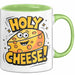 Käseliebhaber Tasse Geschenkidee Holy Cheese für Käse Esser Grün Trendation