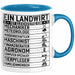 Landwirt Geschenk Tasse Lustiger Spruch Geschenkidee Ein Landwirt Ist Gleichzeitig Ein Blau Trendation