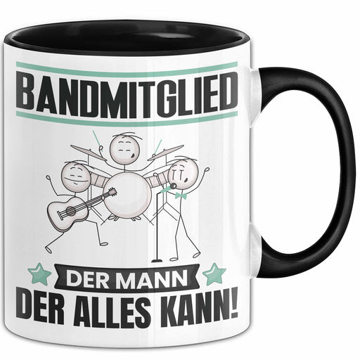 Bandmitglied Tasse Geschenk für Bandmitglied Der Mann Der Alles Kann Geschenkidee zum Geburtstag Schwarz Trendation