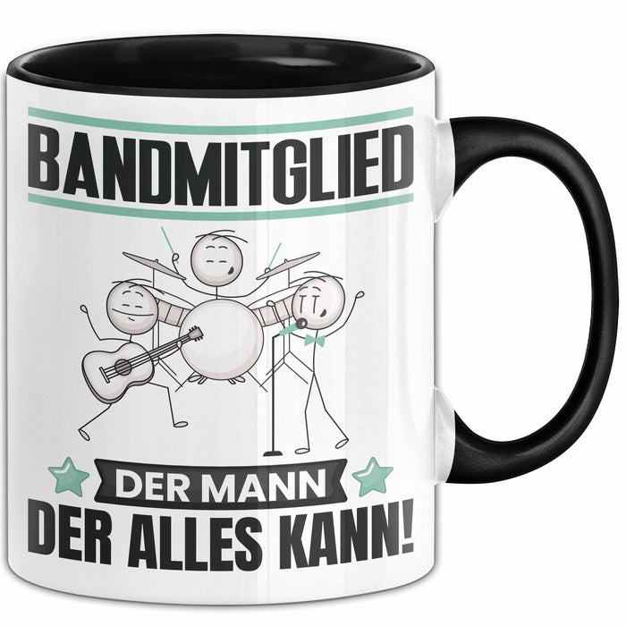 Bandmitglied Tasse Geschenk für Bandmitglied Der Mann Der Alles Kann Geschenkidee zum Geburtstag Schwarz Trendation
