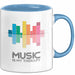 DJ Musik Equalizer EDM Party Tasse Geschenk Lustige Geschenkidee Spruch Musik Ist Meine Therapie Blau Trendation