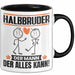 Halbbruder Tasse Geschenk für Halbbruder Der Mann Der Alles Kann Geschenkidee zum Geburtstag Schwarz Trendation
