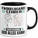 Paddelboard-Lehrer Tasse Geschenk für Paddelboard-Lehrer Der Mann Der Alles Kann Geschenkidee zum Geburtstag Schwarz Trendation