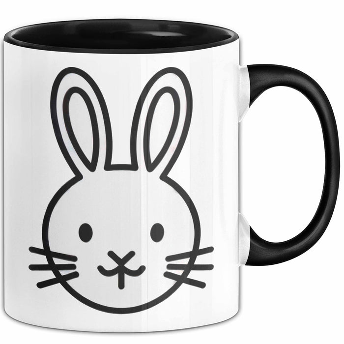 Kaninchen Hase Tierliebhaber Tasse Geschenk Lustige Geschenkidee Spruch Schwarz Trendation