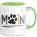 Hund Tierliebhaber Tasse Geschenk Lustige Geschenkidee Spruch Moin Grün Trendation