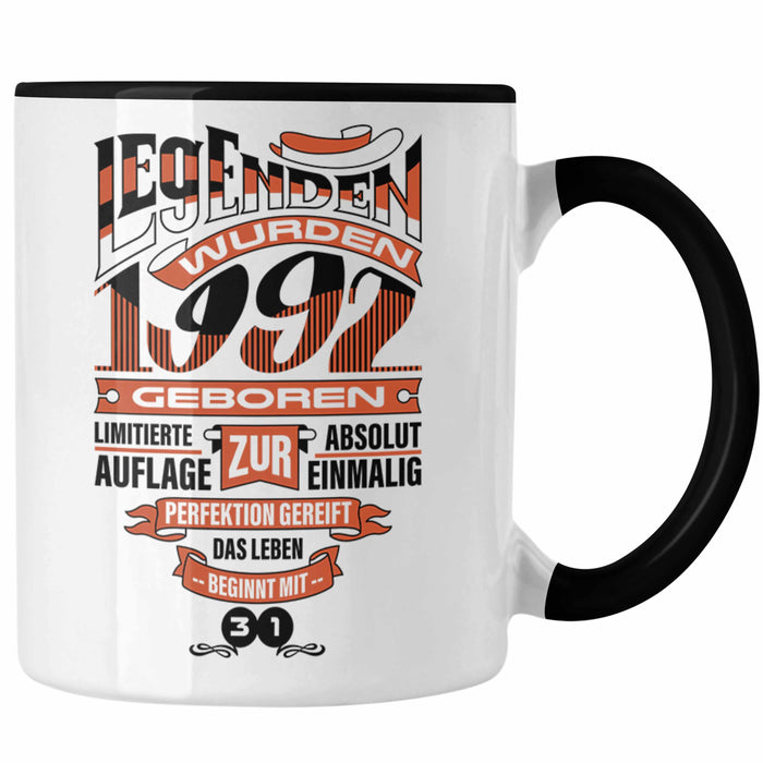 TRENDATION 30. Geburtstag Tasse Frau Mann Geschenk 30er Geschenkidee 30 Mutter Vater Schwarz Trendation