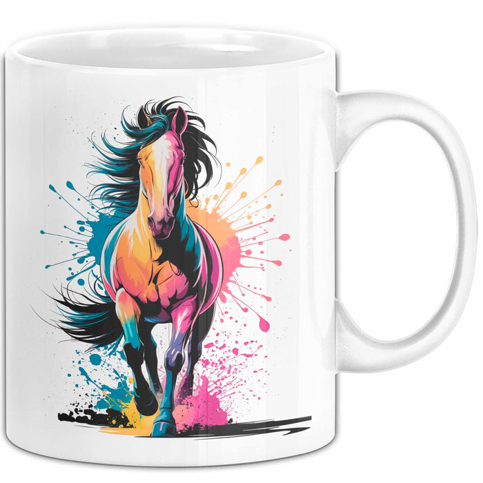 Pferde Tierliebhaber Tasse Geschenk Lustige Geschenkidee Spruch Weiß Trendation