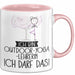 Geschenk für Outdoor-Yoga-Lehrerin Tasse Lustige Geschenkidee Geburtstag Ich Bin Outdoor-Yoga-Lehrerin Ich Darf Das Rosa Trendation