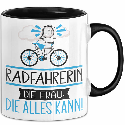 Radfahrerin Geschenk Tasse Becher Die Frau Die Allen Kann Geschenkidee für eine Radfahrerin Lustig Trendation