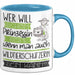 Wildtierschützerin Tasse Geschenk Spruch Wer Will Schon Prinzessin Sein Wenn Man Auch Wildtierschützerin Sein Kann Blau Trendation