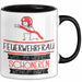 Feuerwehrfrau Weil Es Keinen Schöneren Beruf Gibt Tasse Geschenk für Eine Feuerwehrfrau Lustig Trendation