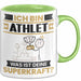 Athlet Tasse Geschenk für Athlet Geburtstag Lustiger Spruch Kaffee-Becher Was Ist Deine Superkraft Grün Trendation