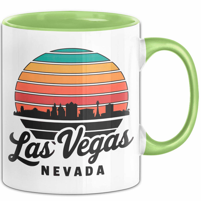Las Vegas Nevada USA Tasse Geschenk Lustige Geschenkidee Spruch Grün Trendation