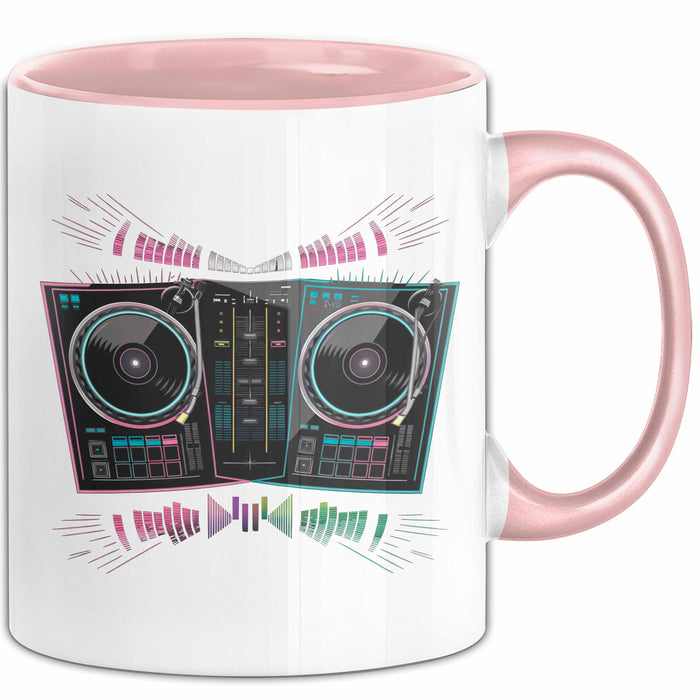 DJ Tasse Geschenkidee für Musikmixer Fans Rosa Trendation