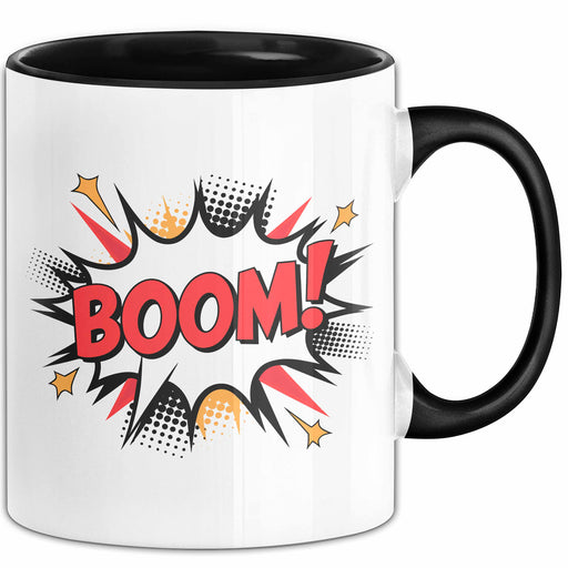 Comic Fan Tasse Boom Geschenkidee Nerds mit lustigem Spruch Trendation