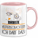 Geschenk für Wildtierbeobachterin Tasse Lustige Geschenkidee Geburtstag Ich Bin Wildtierbeobachterin Ich Darf Das Rosa Trendation