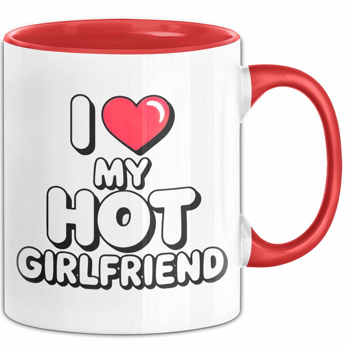 Freundin Tasse Geschenk Liebe Heiße Freundin Romantischer Geschenkidee Lustig Rot Trendation