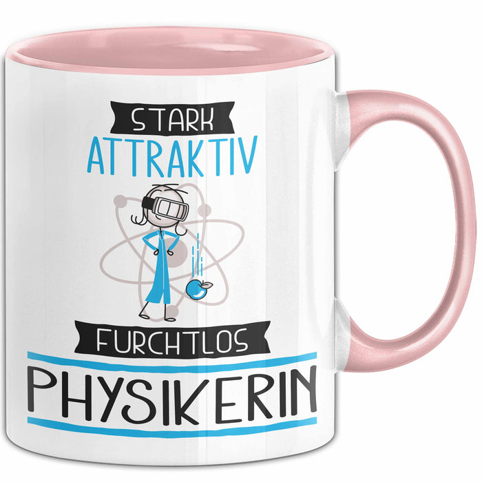 Physikerin Tasse Geschenk Becher Stark Attraktiv Furchtlos Physikerin Lustige Geschenkidee Rosa Trendation