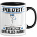 Polizist Tasse Geschenk für Polizist Der Mann Der Alles Kann Geschenkidee zum Geburtstag Schwarz Trendation
