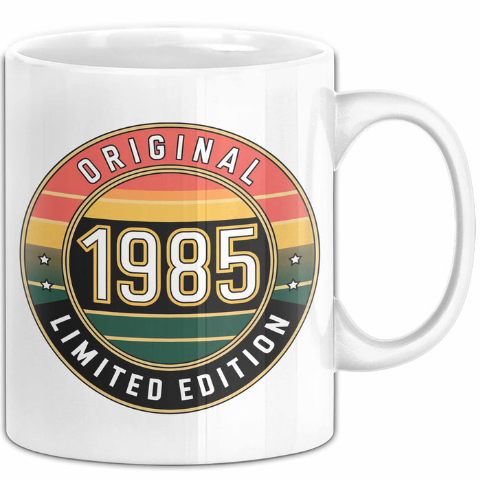 40 Geburtstag Party Tasse Geschenk Lustige Geschenkidee Spruch Original 1985 Limitierte Edition Weiß Trendation