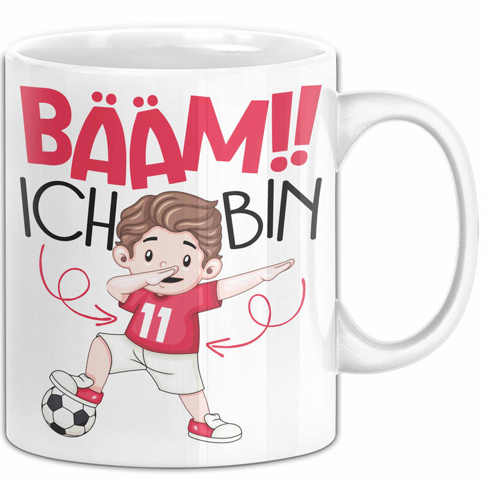 Bääm Ich Bin 11 Tasse Jungs Fußball Geschenk 11. Geburtstag Weiß Trendation