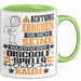 Discgolf-Spieler Geschenk Tasse Lustiger Spruch Erheben Sie Sich Der Discgolf-Spieler Betritt den Raum Grün Trendation