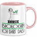 Geschenk für Biologin Tasse Lustige Geschenkidee Geburtstag Ich Bin Biologin Ich Darf Das Rosa Trendation