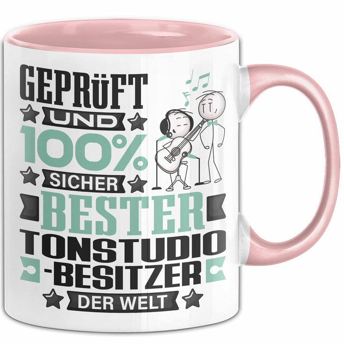 Tonstudio-Besitzer Geschenk Lustiger Spruch für Tonstudio-Besitzer Geschenkidee Bester Tonstudio-Besitzer Der Welt Rosa Trendation