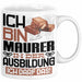 Maurer Ausbildung Tasse Geschenk Ich Bin Maurer In Der Ausbildung Ich Darf Das Geschenkidee Spruch Weiß Trendation