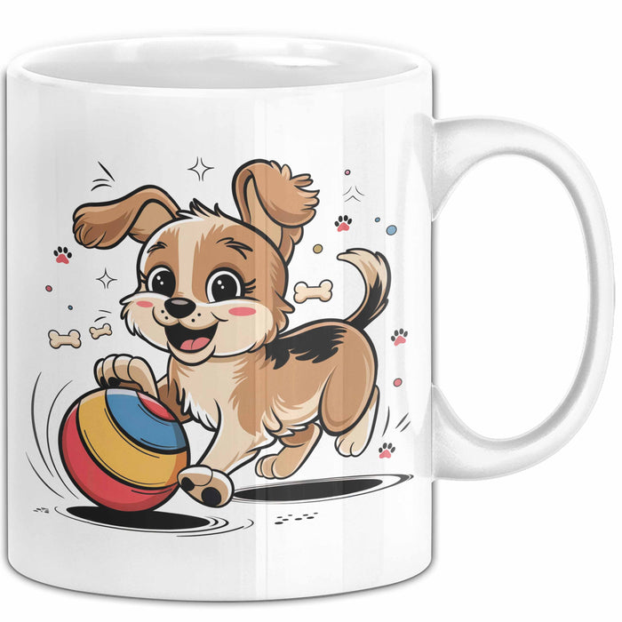 Hunde Liebhaber Tasse Geschenkidee für Hundefreunde Weiß Trendation