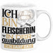 Fleischerin Ausbildung Start Geschenk Tasse Ich Bin Fleischerin In Der Ausbildung Ich Darf Das Kaffee-Becher Geschenkidee Weiß Trendation