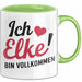 Elke Tasse Geschenk Ich Bin Vollkommen Elke Geschenkidee Geburtstag Grün Trendation