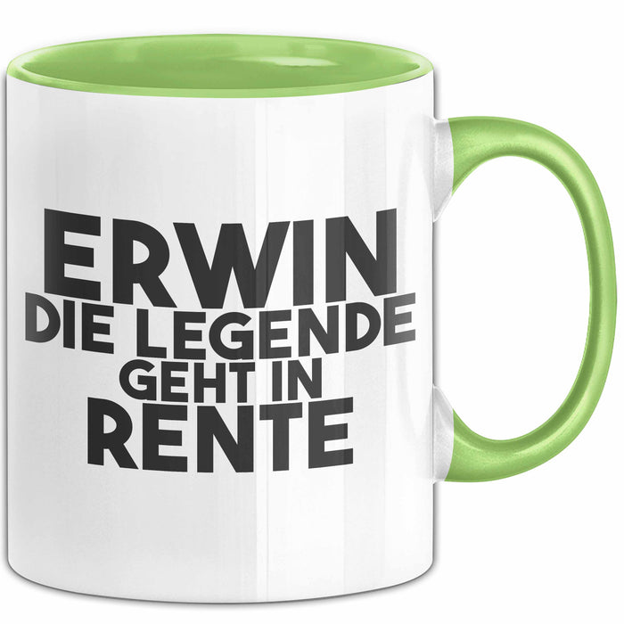 Erwin Tasse Erwin – Die Legende Geht In Rente Geschenk