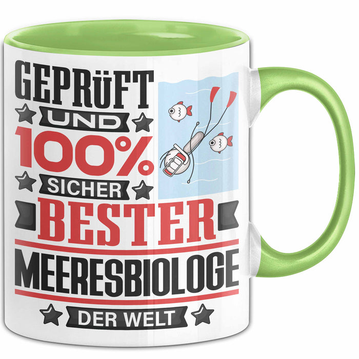 Meeresbiologe Geschenk Lustiger Spruch für Meeresbiologe Geschenkidee Bester Meeresbiologe Der Welt Grün Trendation