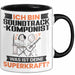 Soundtrack-Komponist Tasse Geschenk für Soundtrack-Komponist Geburtstag Lustiger Spruch Kaffee-Becher Was Ist Deine Superkraft Schwarz Trendation