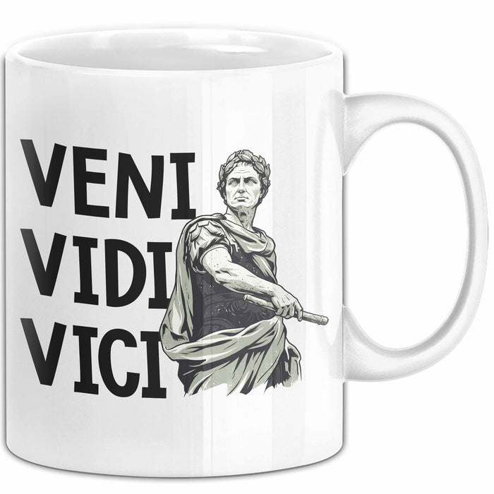 Lateinlehrer Unterricht Tasse Geschenk Lustige Geschenkidee Spruch Veni Vidi Vici Weiß Trendation