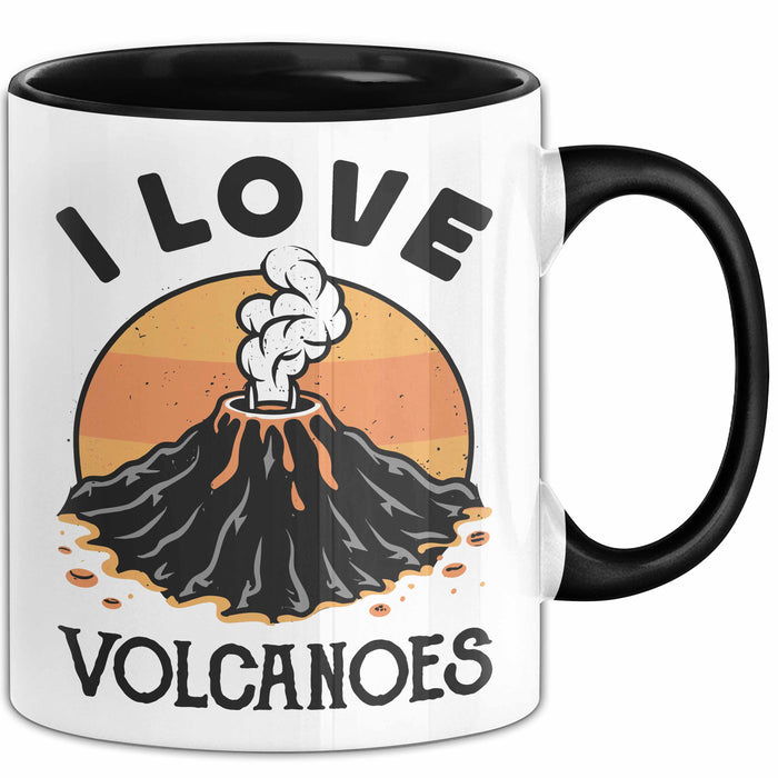 Vulkan Liebhaber Tasse Geschenk I Love Volcanoes Becher Trendation