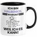 Halbenkel Geschenk Tasse Lustiger Spruch Ich Bin Halbenkel Warum Weil Ich Es Kann Geschenkidee Bester Halbenkel Geburtstag Kaffee-Becher Trendation