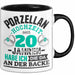 Pozellanhochzeit Tasse Geschenk Dornenhochzeit Geschenkidee Ehemann Ehefrau 20 Jahre Becher Schwarz Trendation