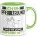 Pferdefreund Tasse Geschenk für Pferdefreund Geburtstag Lustiger Spruch Kaffee-Becher Was Ist Deine Superkraft Grün Trendation