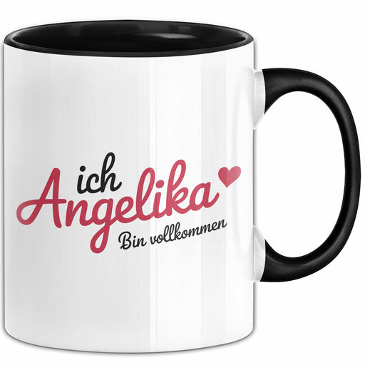 Angelika Tasse Geschenk Ich Bin Vollkommen Angelika Geschenkidee Geburtstag Schwarz Trendation