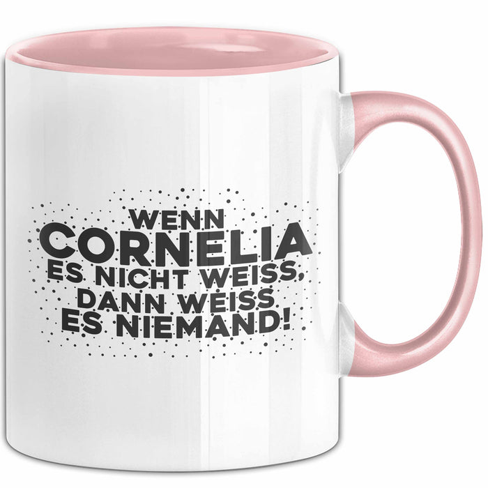 Cornelia Tasse Wenn Cornelia Es Nicht Weiss, Dann Weiss Es Niemand!