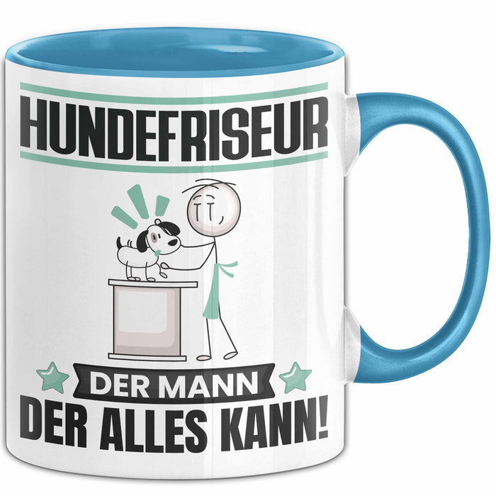 Hundefriseur Tasse Geschenk für Hundefriseur Der Mann Der Alles Kann Geschenkidee zum Geburtstag Blau Trendation