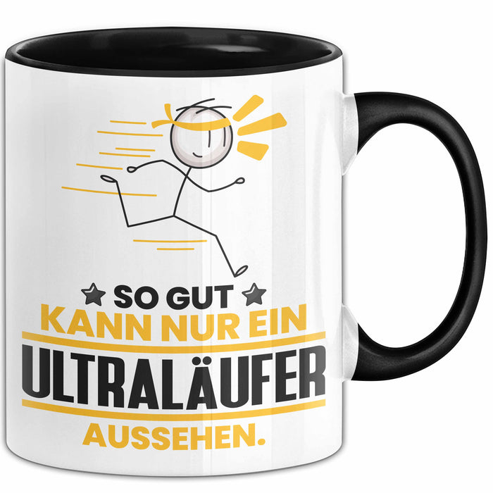 Ultraläufer Geschenk Tasse So Gut Kann Nur Ein Ultraläufer Aussehen Geschenkidee Kaffee-Becher Schwarz Trendation