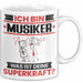 Musiker Tasse Geschenk für Musiker Geburtstag Lustiger Spruch Kaffee-Becher Was Ist Deine Superkraft Weiß Trendation