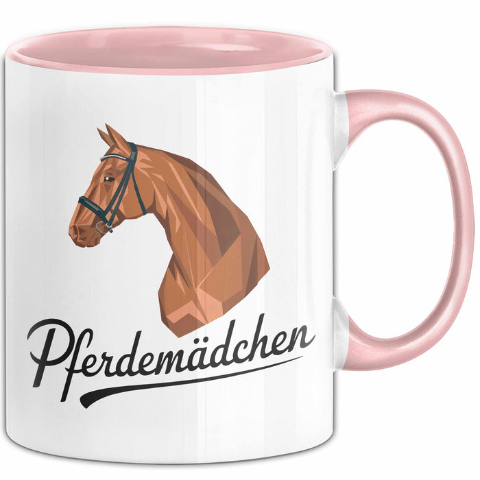 Pferde Tierliebhaber Tasse Geschenk Lustige Geschenkidee Spruch Pferdemädchen Rosa Trendation