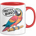 Papageienliebhaber Tasse Geschenkidee Vogelschwätzer Geschenkidee Lustig Rot Trendation