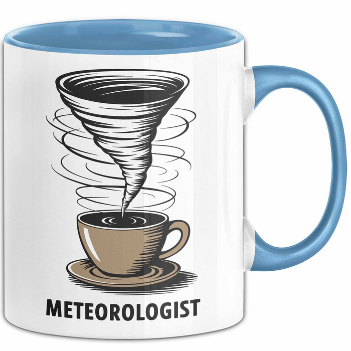 Meteorologe Tasse Geschenkidee für Wetterliebhaber Blau Trendation