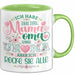 Uroma Tasse Geschenk Ur-Oma Geschenkidee Spruch Ich Habe 3 Titel Mama Oma Und Ur Oma Aber Ich Rocke Sie Alle Kaffee-Becher Grün Trendation