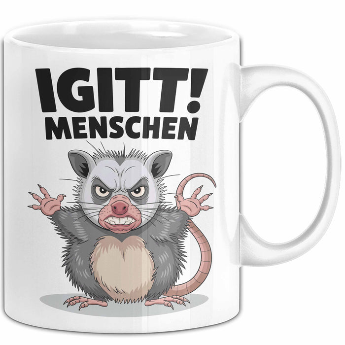 Sarkastischer Sarkasmus Introvertierter Tasse Geschenk Lustige Geschenkidee Spruch Igitt Menschen Weiß Trendation